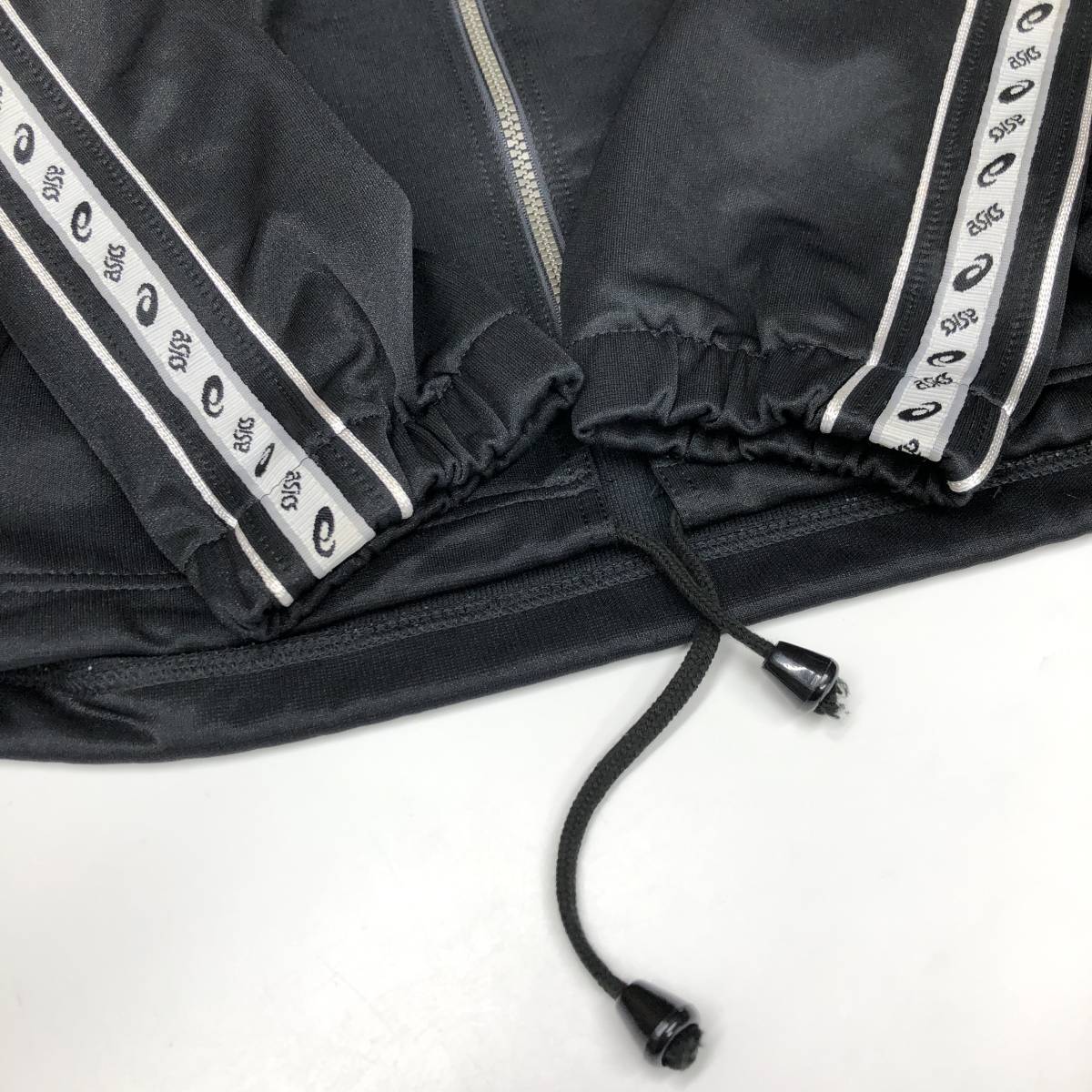 90s 日本製 アシックス asics トラックジャケット ジャージ ブラック L