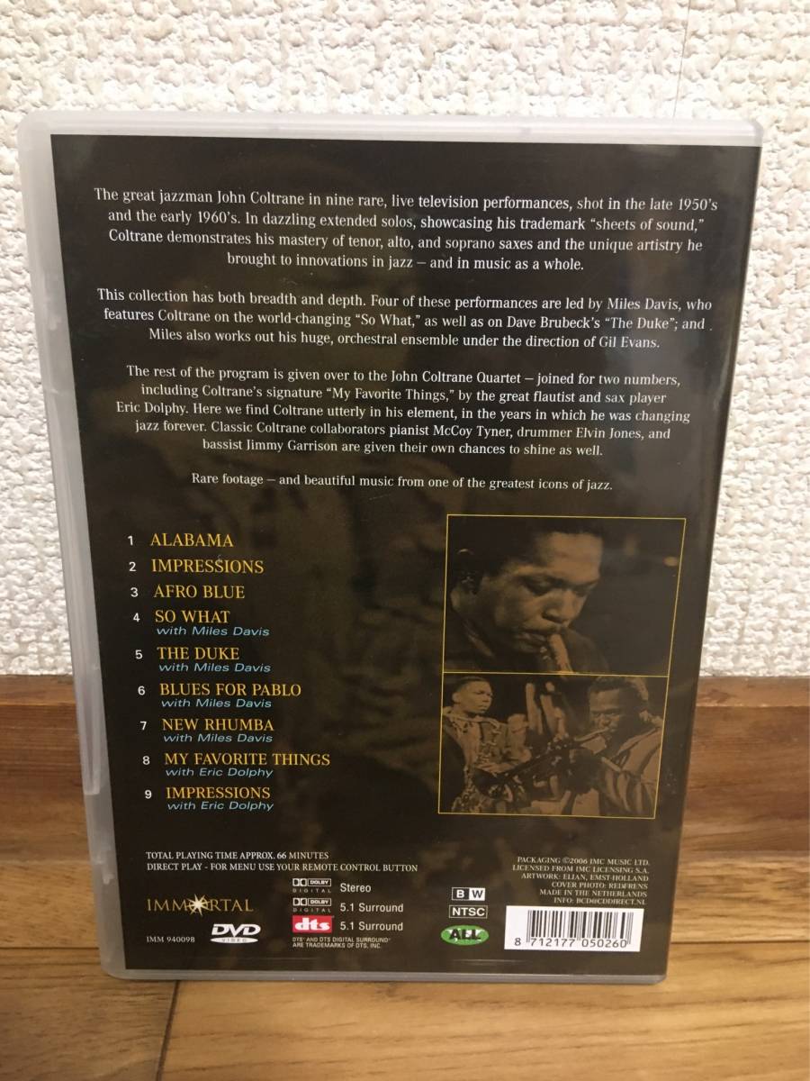 Impressions of JOHN COLTRANE used DVD JOHN COLTRANE Impressions of Coltrane John *koru train 