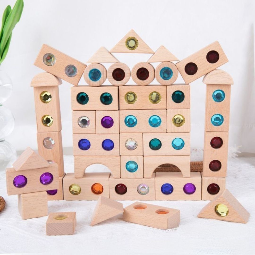 * jewel loading tree |50 piece |* block / colorful / toy / toy / finger . training / intellectual training toy / early stage development / gift / present [ anonymity delivery every day shipping ]