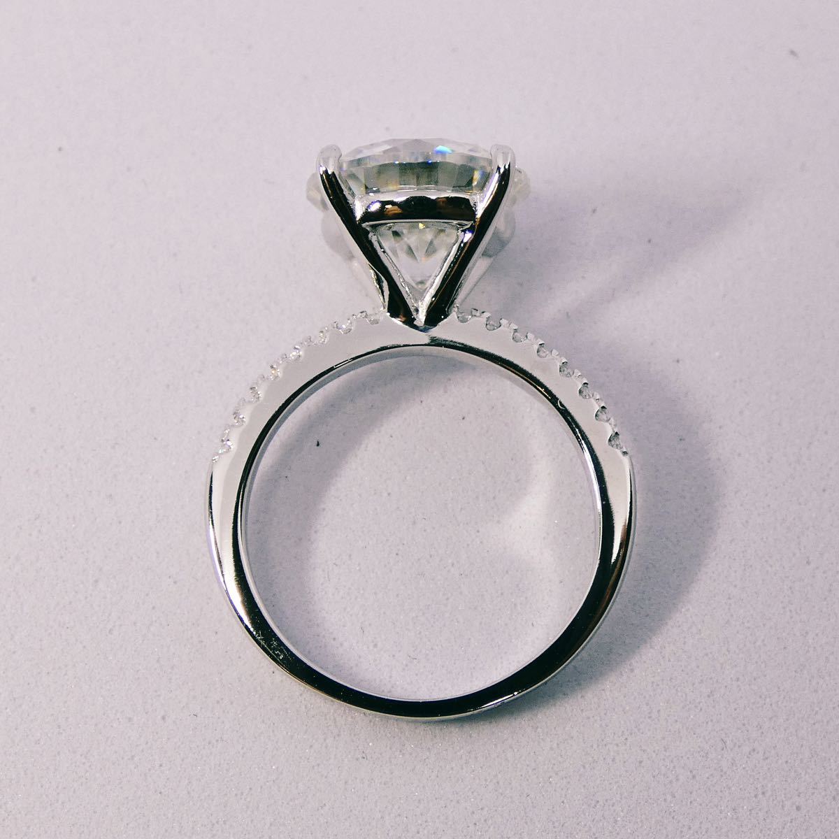 モアサナイト 指輪 5ct ソリティア 11.5号 エタニティ ダイヤモンド