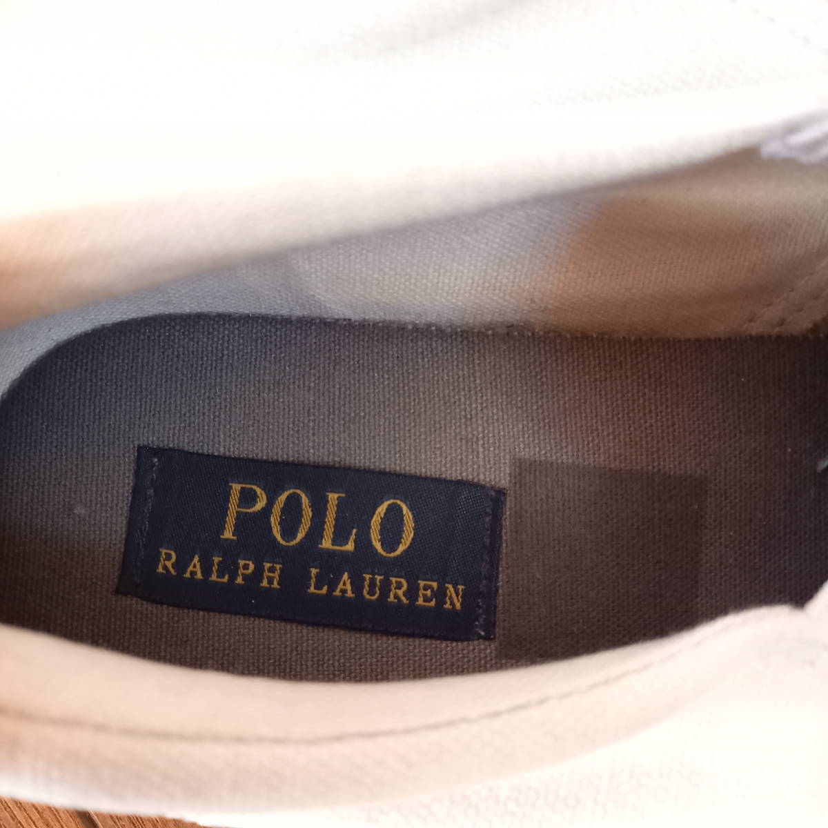 ★Polo Ralph Lauen ポロラルフローレン★スリッポン ホワイト ２３．５（KU)の画像4