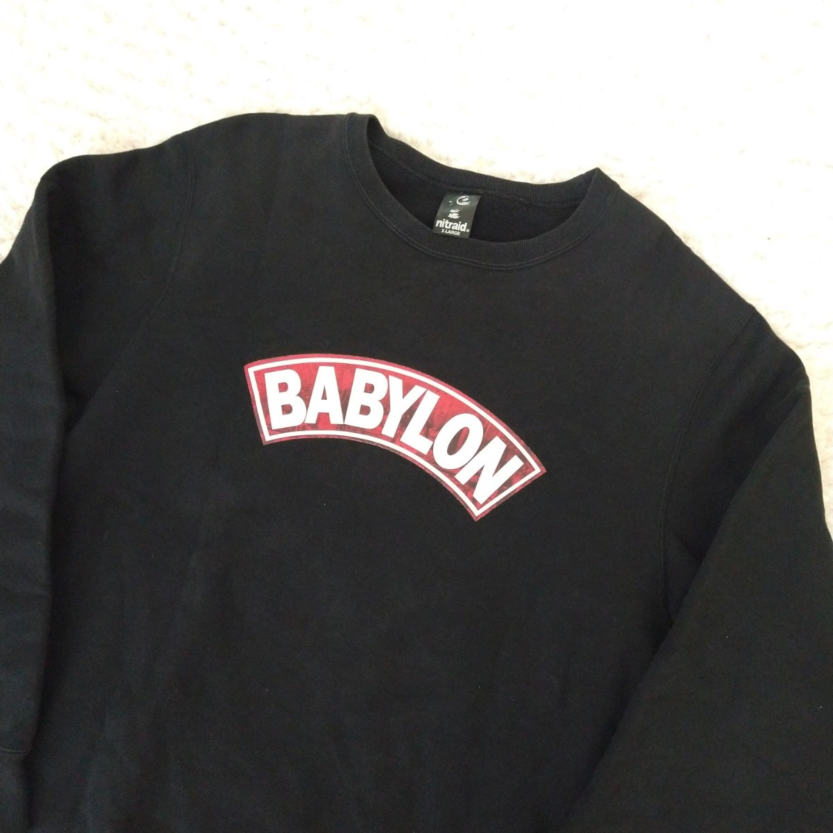 超歓迎された バビロンアーチロゴスウェット ナイトレイド XL SWEAT LOGO ARCH BABYLON nitraid 良品