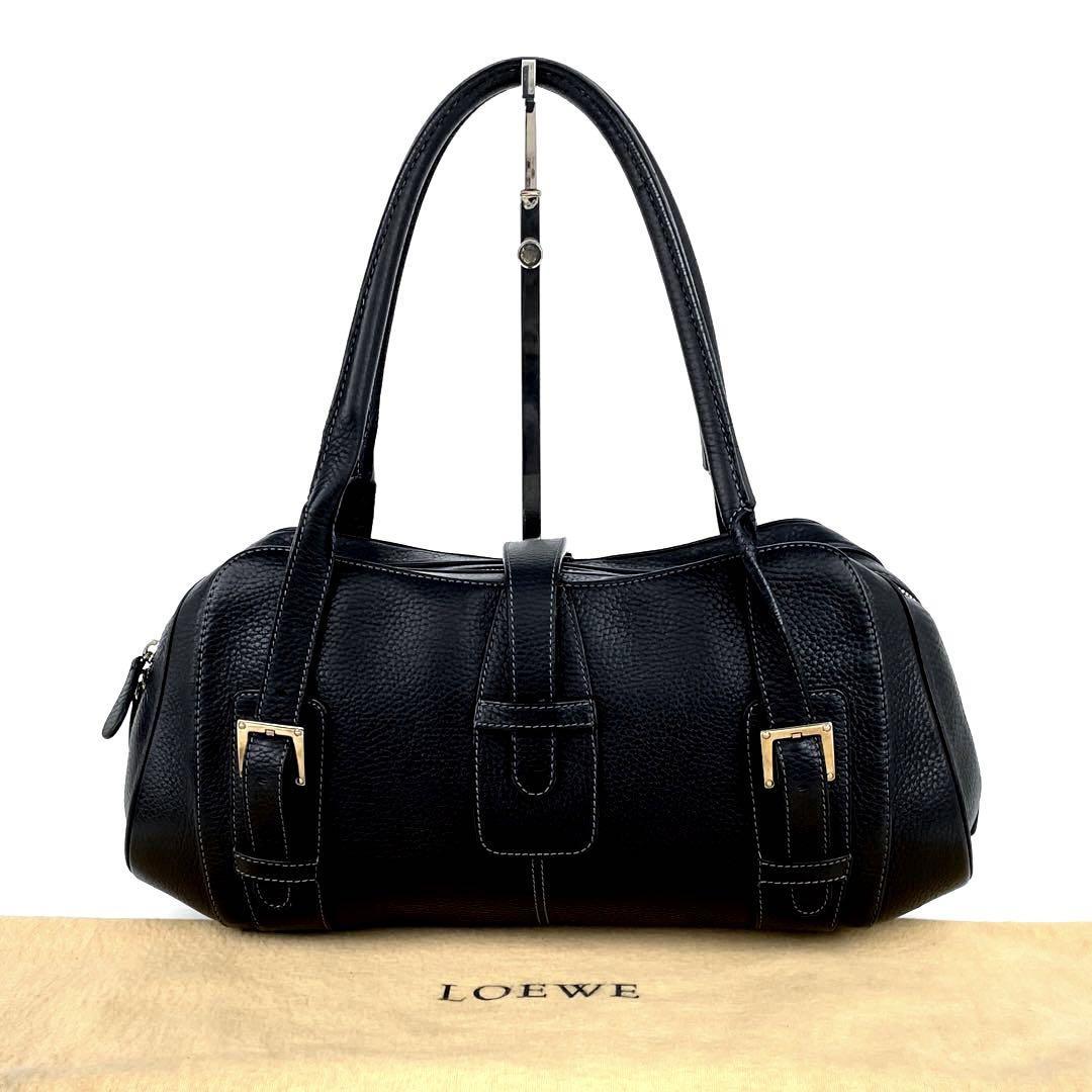 ロエベ loewe センダ ハンドバッグ レザー ブラック-