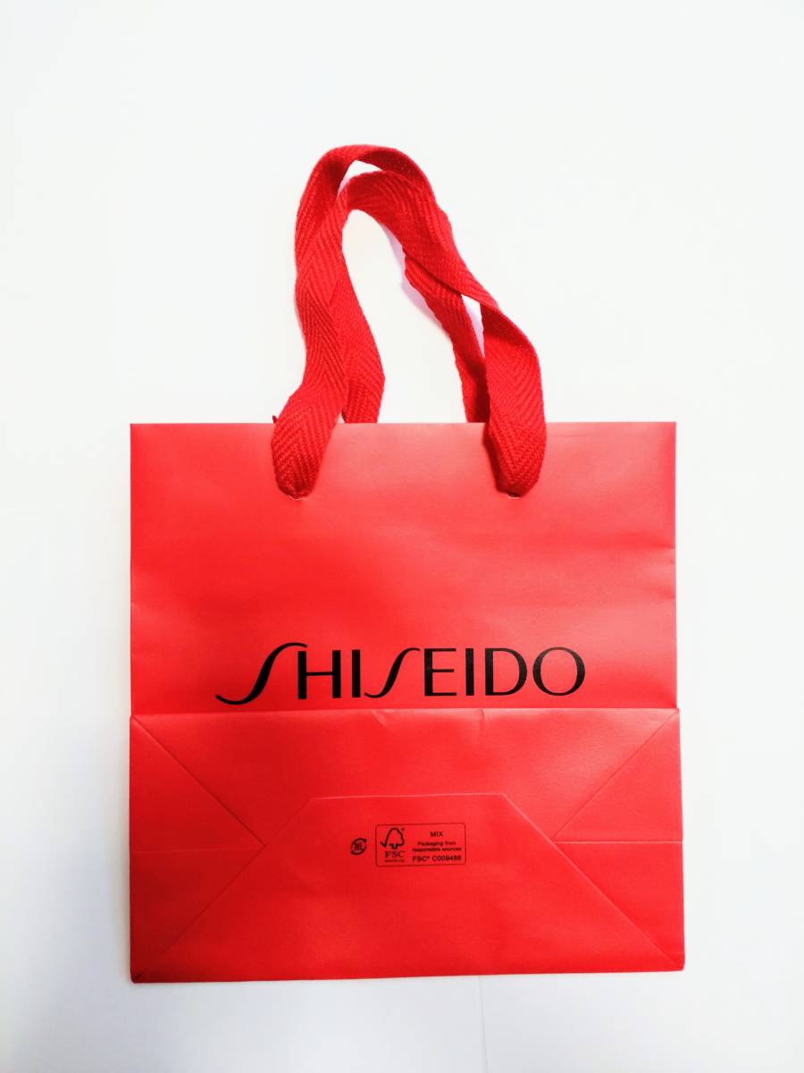 資生堂　シセイドウ　SHISEIDO　ショッパー　紙袋　袋　赤_画像2