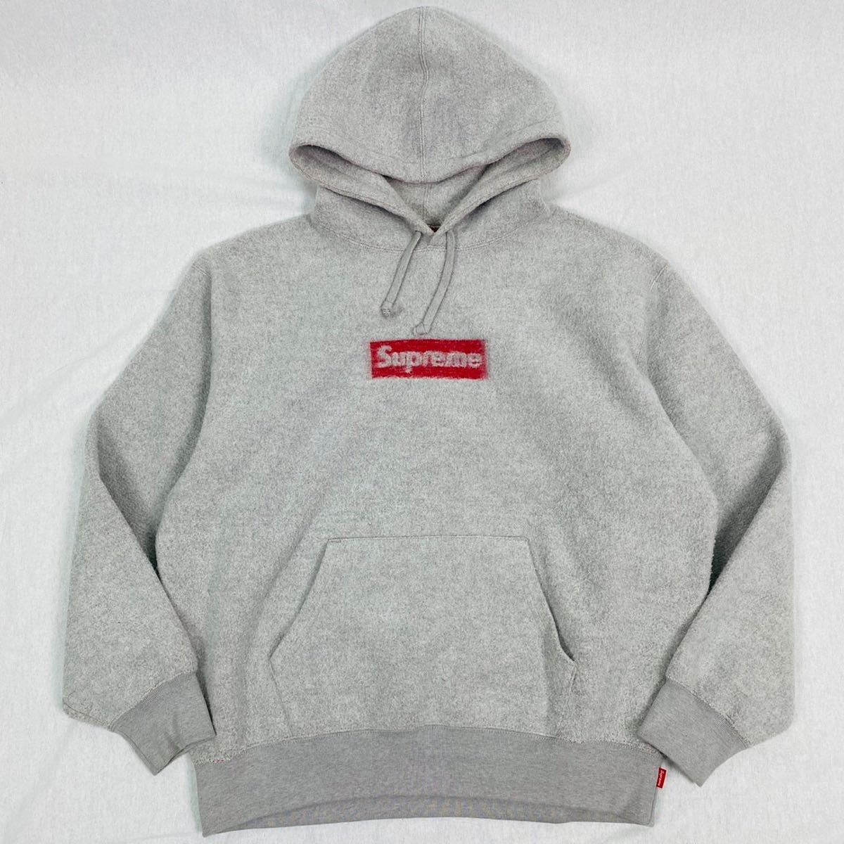 トップ グレー パーカー ボックスロゴ シュプリーム Hooded Logo Box