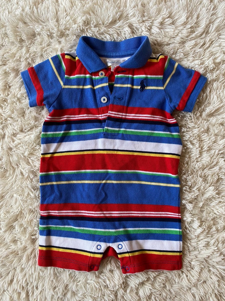 ラルフローレン　ベビーロンパース　半袖ロンパース　ロンパース　おしゃれ　3m ショートオール RALPH LAUREN ラルフ　服