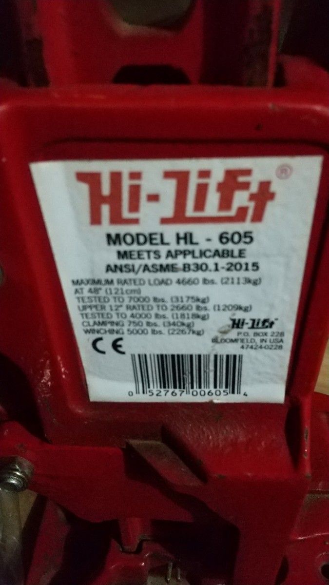 Hi-Lift ハイリフトジャッキ 赤 オールキャスト ジャッキ 60インチ HL605