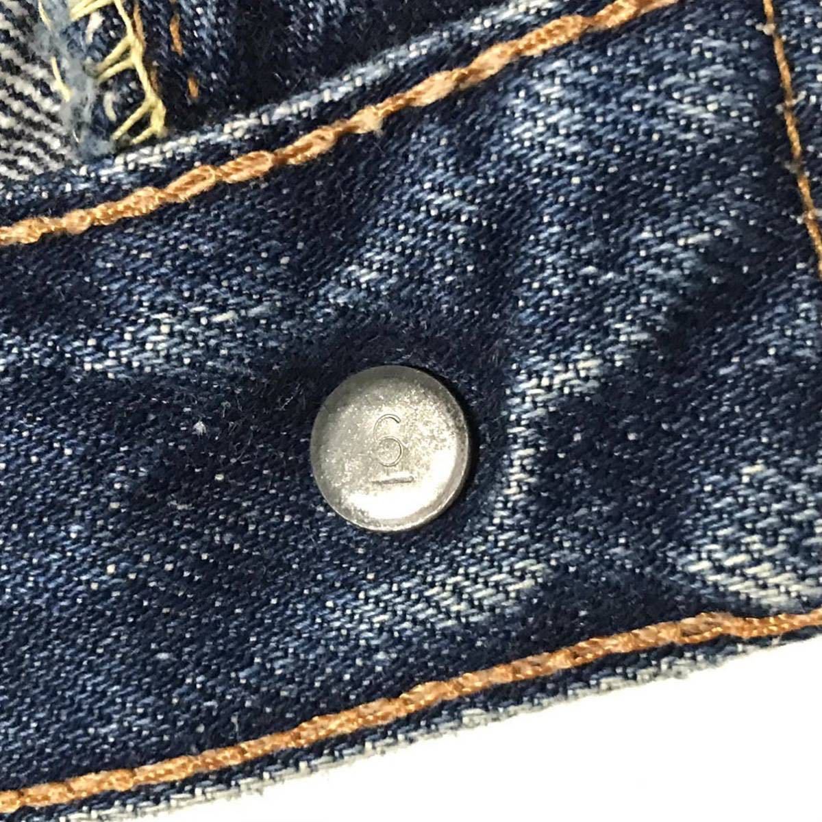 [60s]LEVIS 501 BIGE original vintage USA made Levi's big E Vintage jeans dark blue hige button reverse side 6 long-legged R red ear 66 previous term 