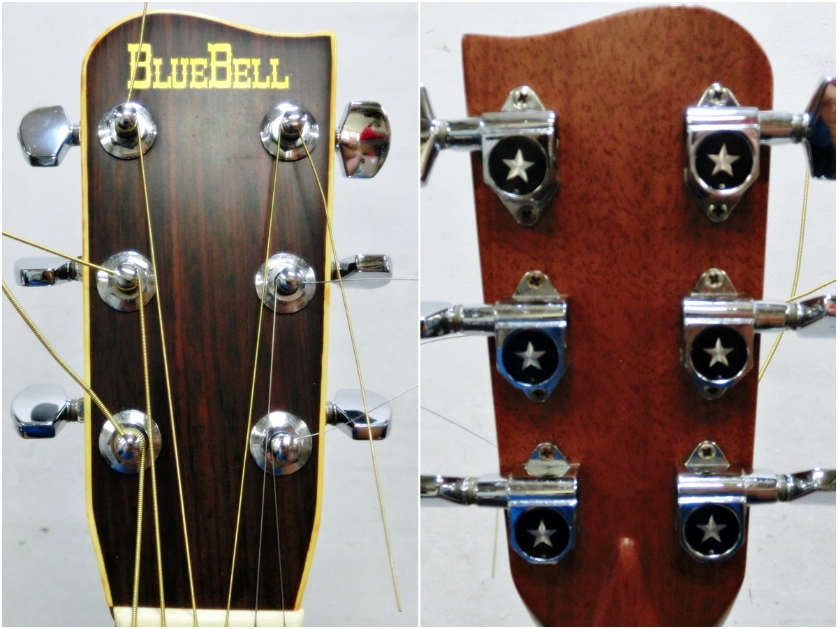 オリジナル ヴィンテージ 多摩製作所 ブルーベル アコースティックギター BLUE BELL W500 1976年製 動作良好 アコギ ケース付の画像5