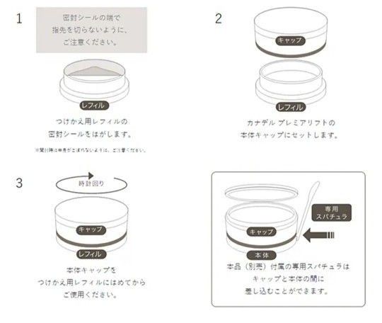 カナデル プレミアホワイト オールインワン 58g 詰め替え用レフィル4個セット