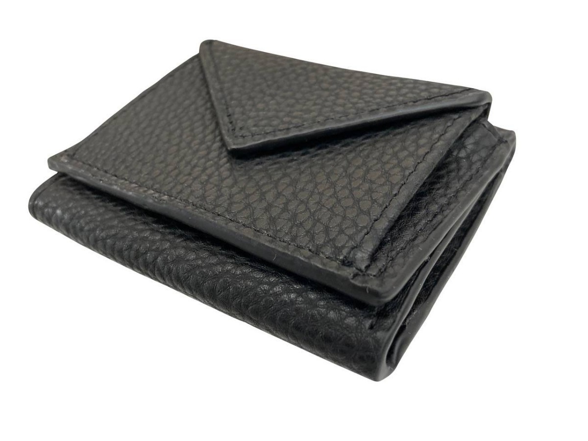 新品 ミニ財布 三つ折り財布 メンズ レディース コンパクト 小さい 財布　ブラック　黒