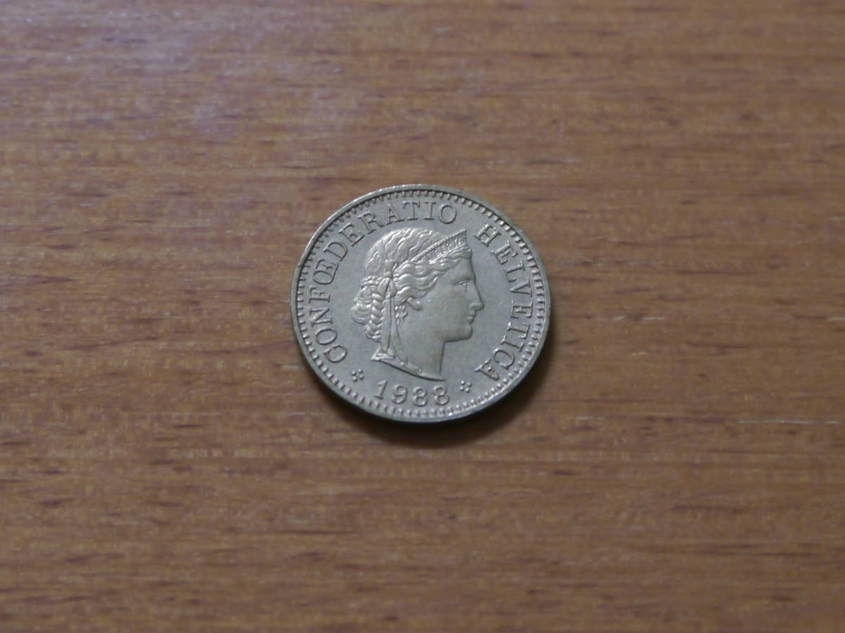 スイス 5ラッペン硬貨 1988年_画像2
