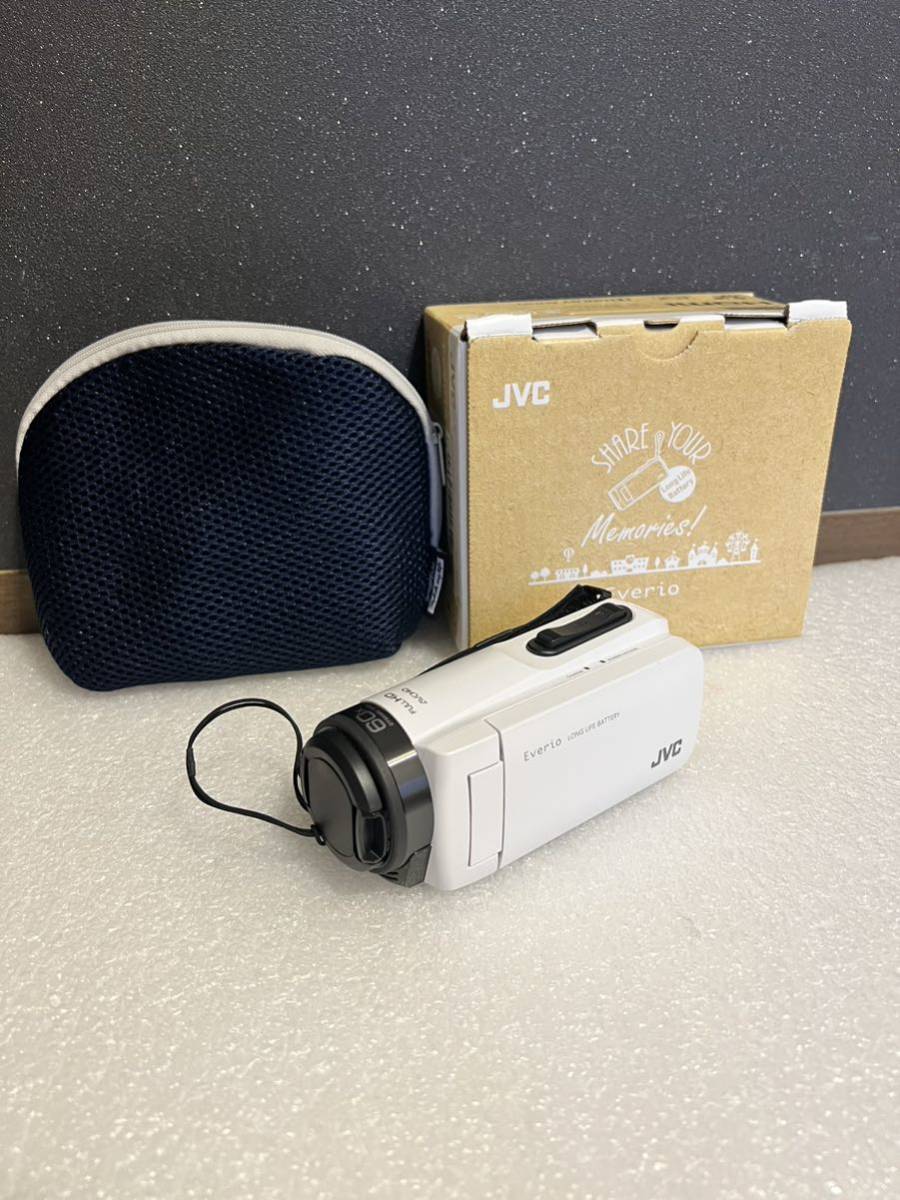 極美品 JVC KENWOOD GZ-F270-W ビデオカメラ ハンディカム 付属品