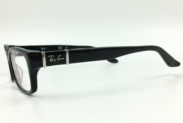 C451 Ray-Ban レイバン RB 5198 2000 53ロ16 140 メンズ 度入り 眼鏡 ブラック ケース付き アイウェア メガネ_画像5