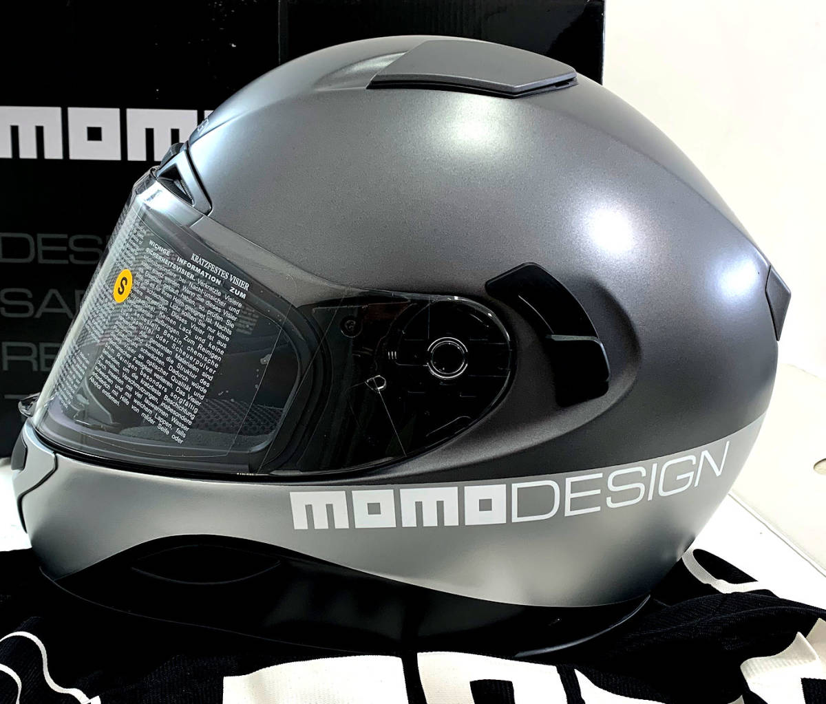 MOMODesign / モモデザイン フルフェイスヘルメット Hornet（ホーネット）チタン・フロスト　サイズ：S　未使用_画像1