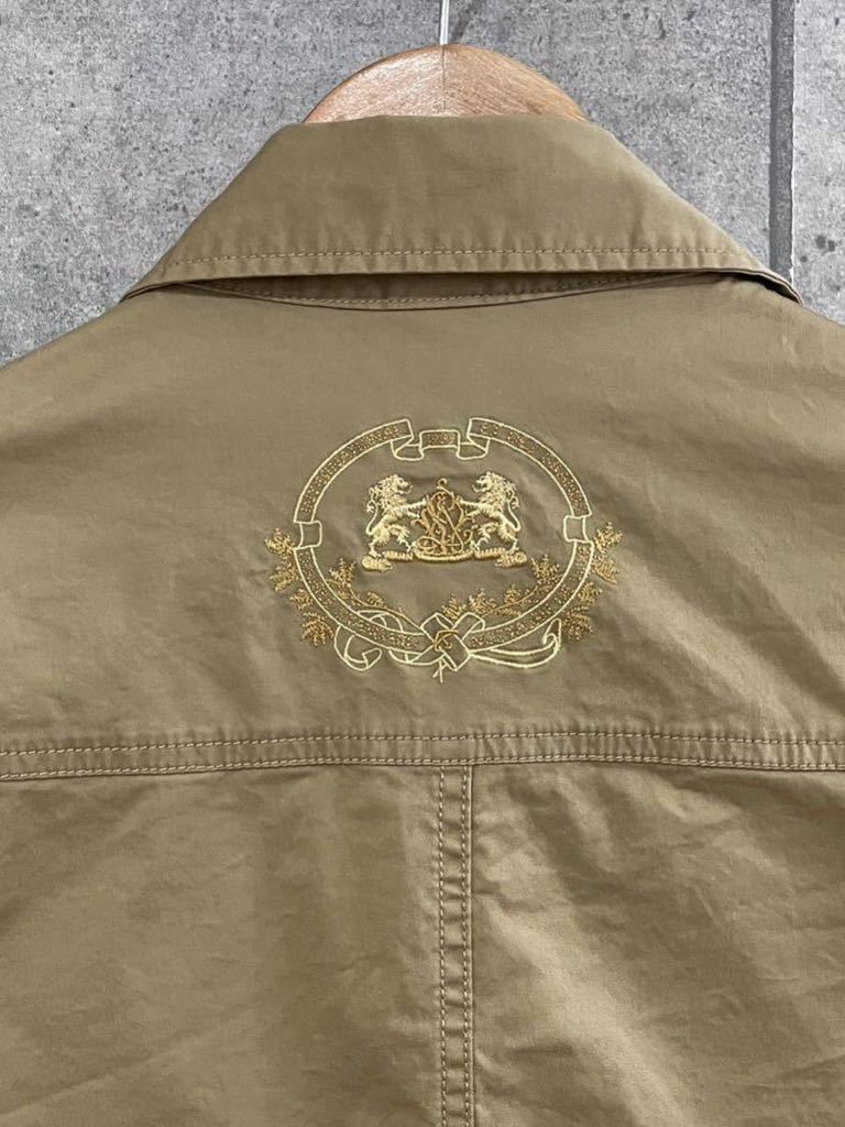 rare design! d/him double standard closing ti-him military jacket badge embroidery khaki color series 44 men's new ×