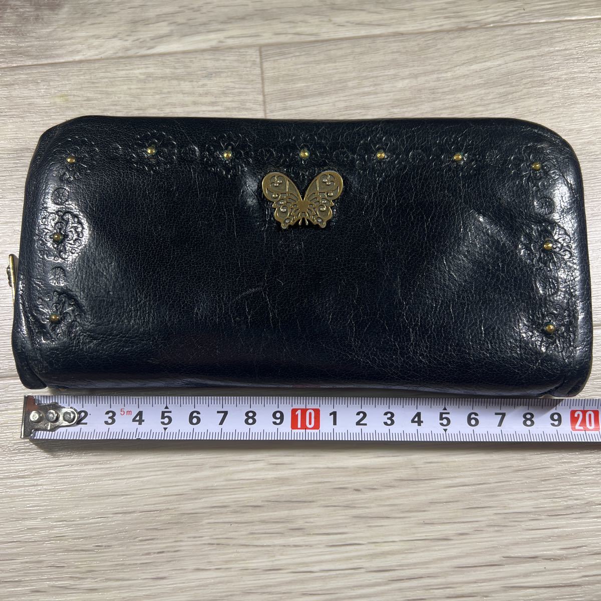 本物 アナスイ 長財布 黒色系 ANNA SUI B68_画像2