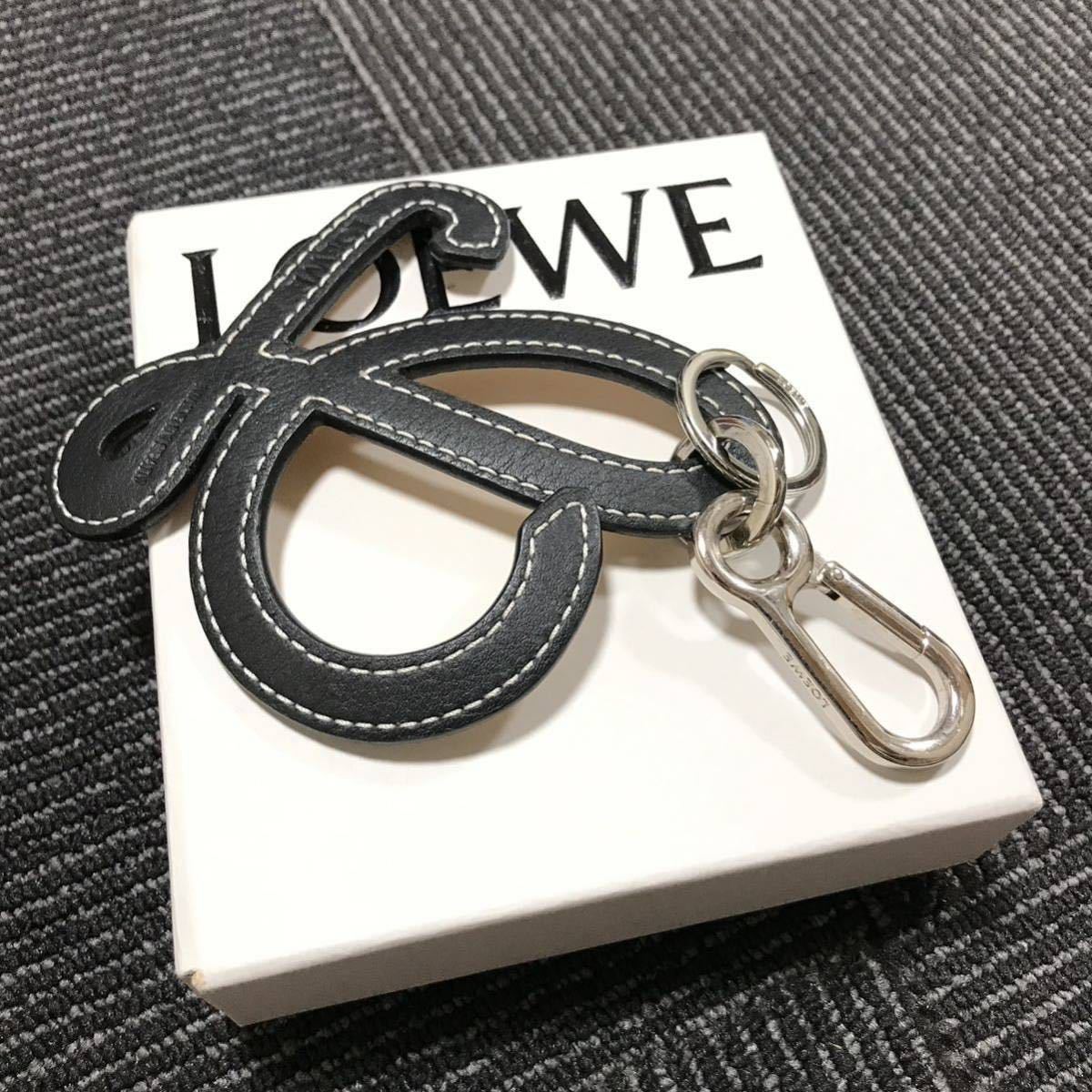 【ロエベ】本物 LOEWE キーリング チャーム キーホルダー レザー×金属素材 メンズ レディース スペイン製 保存袋 箱付き 送料520円_画像3