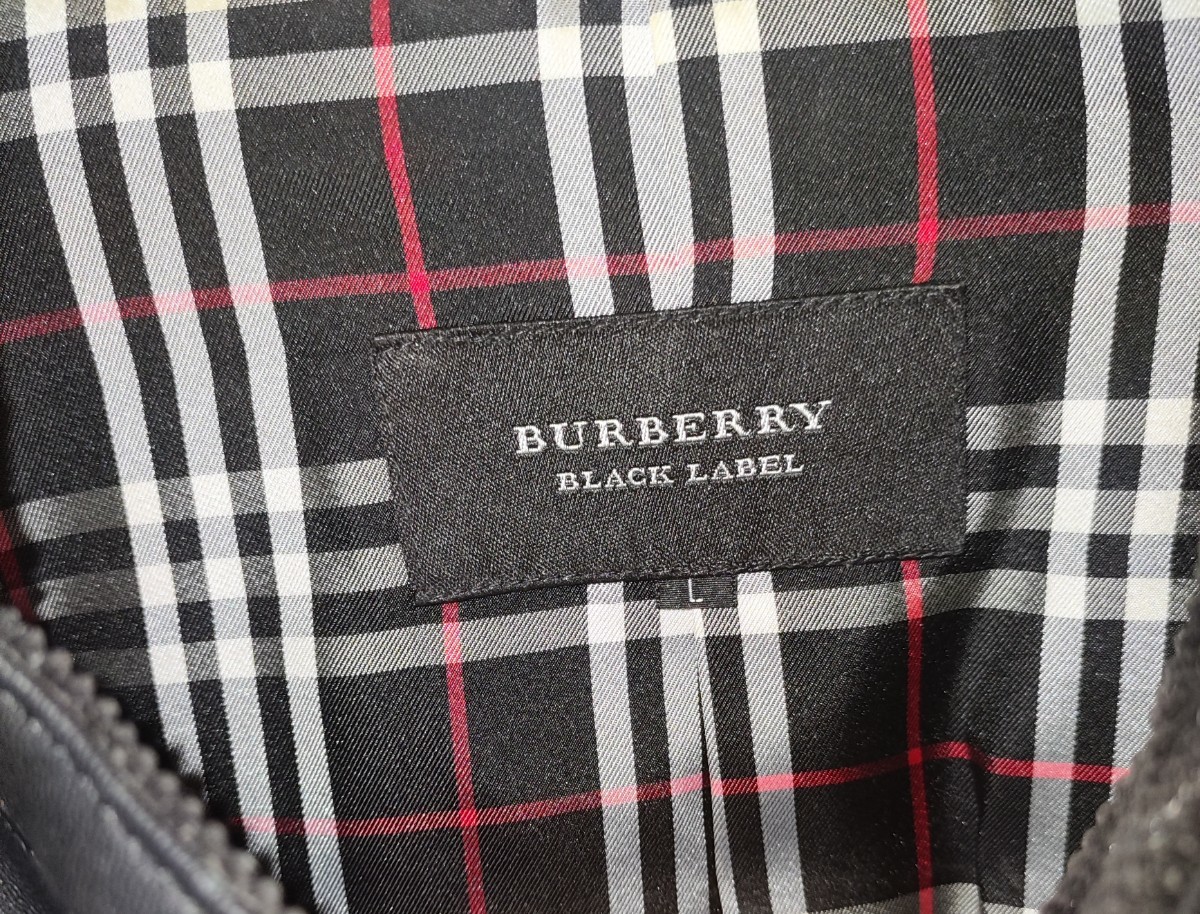 Burberry BLACK LABEL три . association стандартный товар овечья кожа размер L байкерская куртка Burberry Black Label 