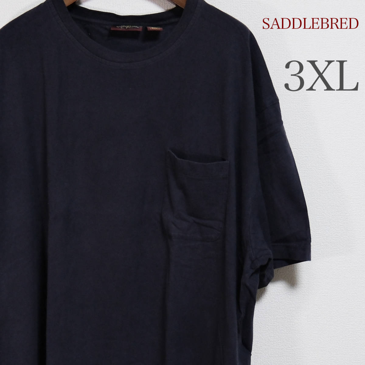 SADDLEBRED サドルブレッド ビッグサイズ ポケットTシャツ 3XL ネイビー ポケT