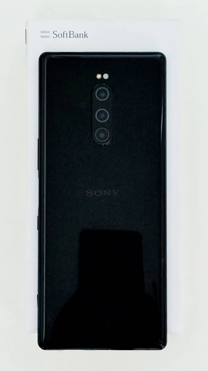 Xperia 1 Black 64 GB Softbank - スマートフォン本体