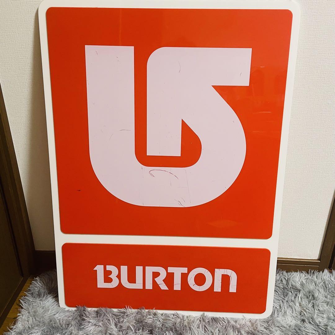 BURTON バートン 看板 ディスプレイ 販促用 ロゴ 赤 白の画像1