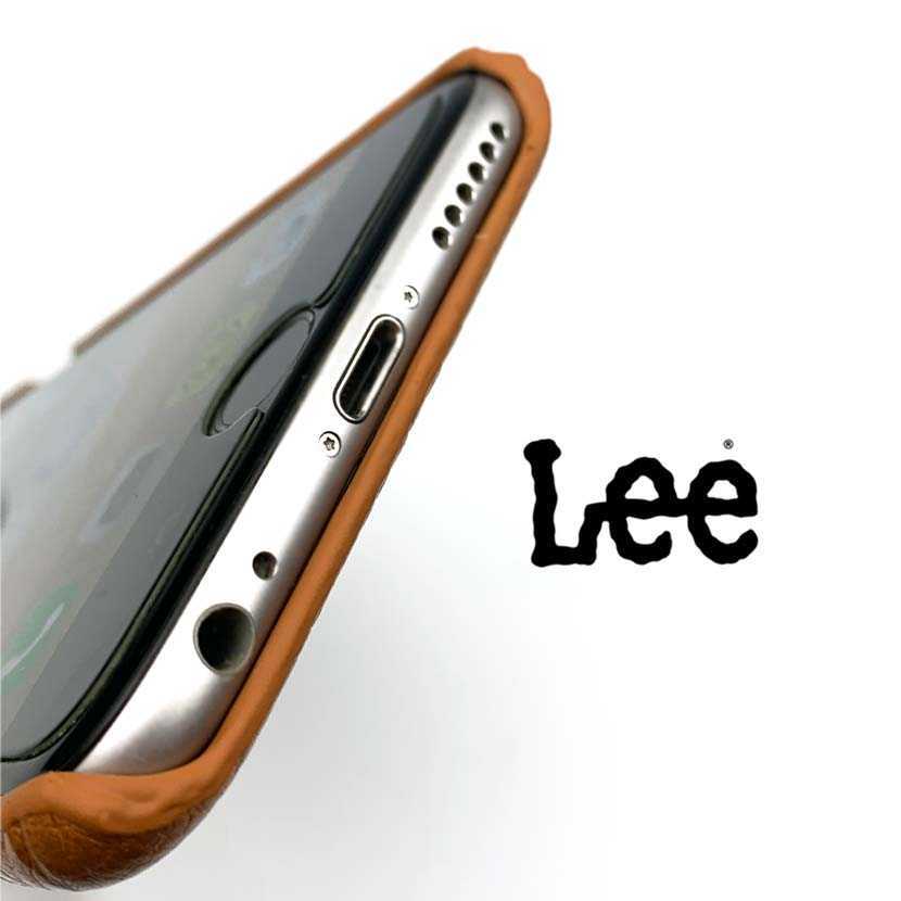 Lee リー iPhone6 iPhone7 iPhone8 カバー デニムレザーパッチデザインスマホケース　　色：ピンク 　　LSS002