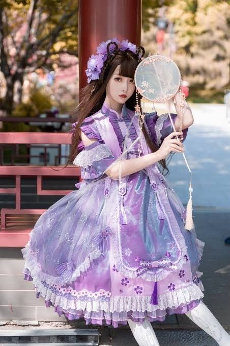 華ロリ 桜舞う ロリータ 刺繍 紫 漢服|Yahoo!フリマ(旧PayPay 華ロリ 桜舞う ロリータ 刺繍 紫 漢服|Yahoo!フリマ(旧PayPay