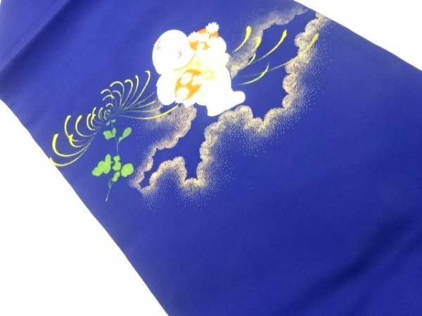 【予約】 ys6553346; 塩瀬金彩手描き童子に雲・花模様名古屋帯【リサイクル】【着】 仕立て上がり 【予約】 ys6553346; 塩瀬金彩手描き童子に雲・花模様名古屋帯【リサイクル】【着】 仕立て上がり