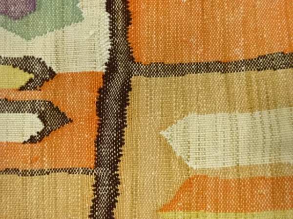 ys6129591; 手織り真綿紬抽象模様織出し名古屋帯【リサイクル】【着】_画像5