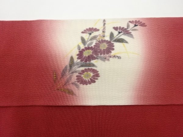 お得セット ys6617199; 山科春宣作 縮緬地金彩手描き草花模様名古屋帯