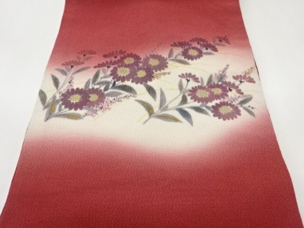 お得セット ys6617199; 山科春宣作 縮緬地金彩手描き草花模様名古屋帯
