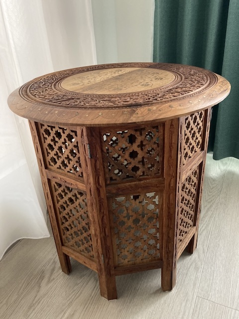 モロッカン　テーブル　アラビアン　アジアン　東洋　バリ　インドネシア　モロッコ　木製　ウッド　家具　サイドテーブル　組立_画像2