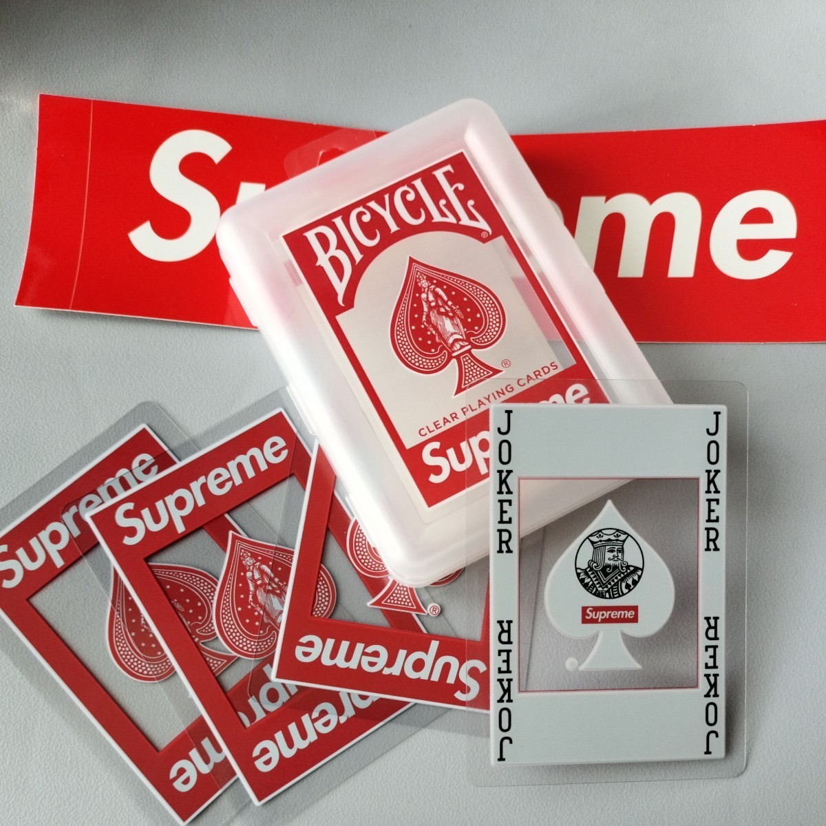お試し価格！】 Supreme トランプ Bicycle Clear Playing Cards - 小物