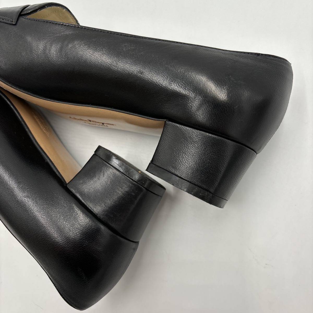 A ＊ 良品 イタリア製 '高級婦人靴' サルヴァトーレフェラガモ Salvatore Ferragamo ヴァラリボン 本革 ヒール / パンプス 5.5D 22.5cm _画像9
