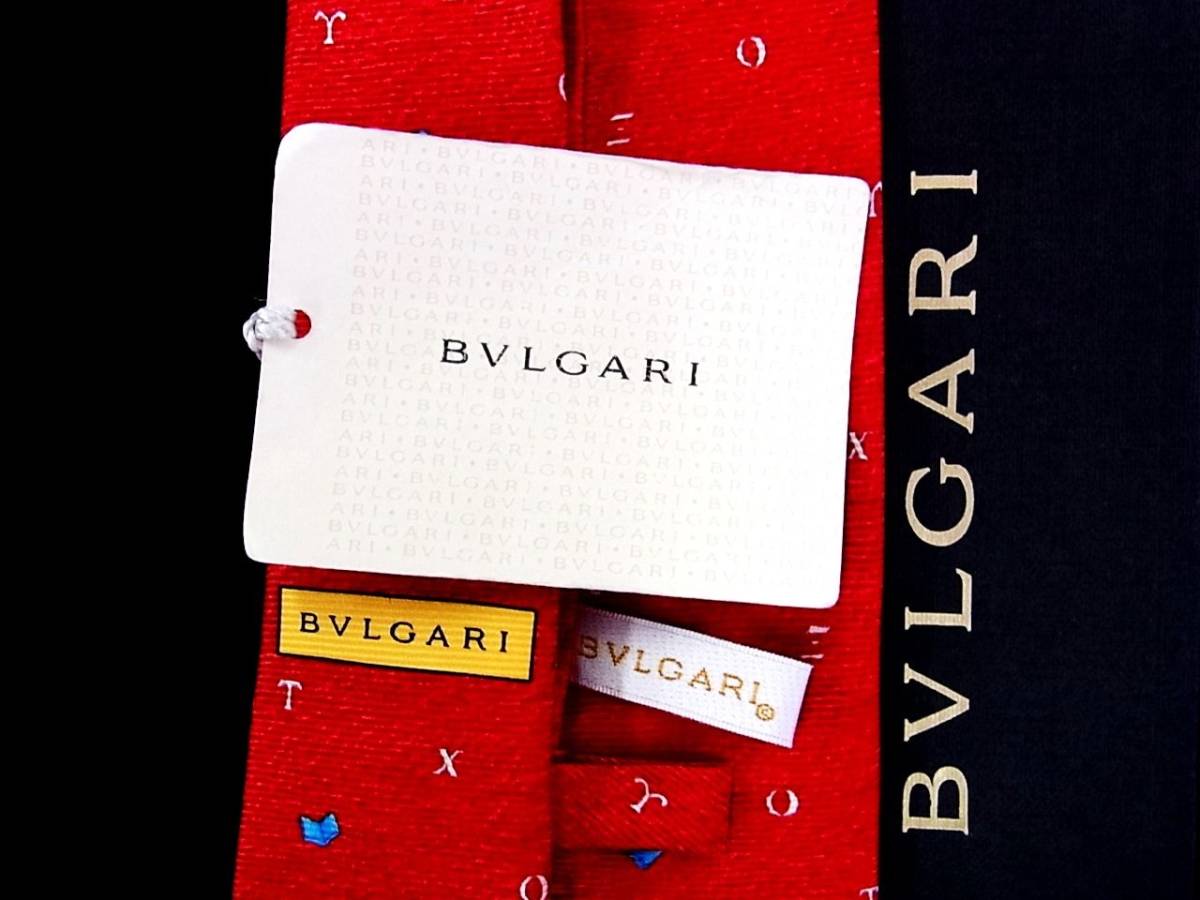 ♪:.*:0258【美品】【BVLGARI】ブルガリ【星座・本】「最高級セッテピエゲ」 ネクタイ_画像3