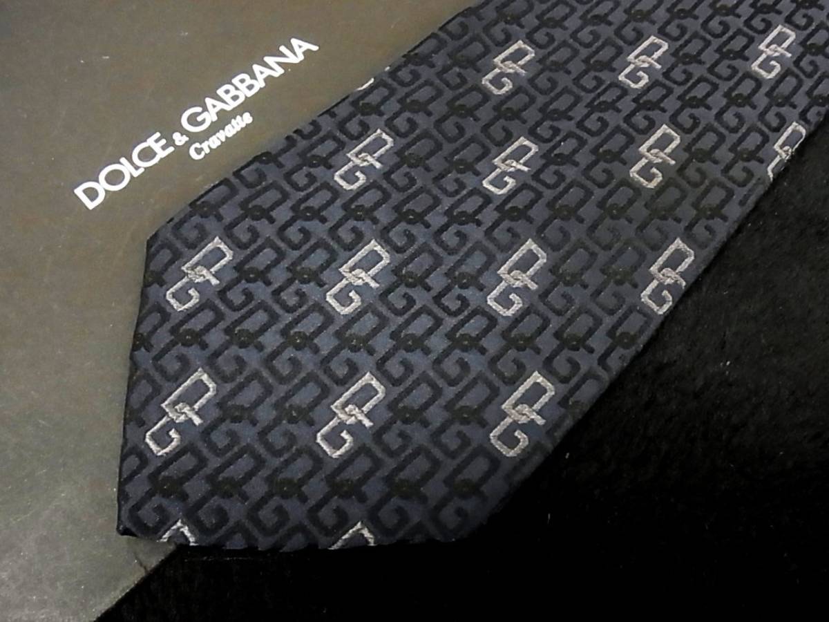 !:.*:1381[ beautiful goods ] Dolce & Gabbana [ total Logo ] necktie ( Dolce&Gabbana D&G)