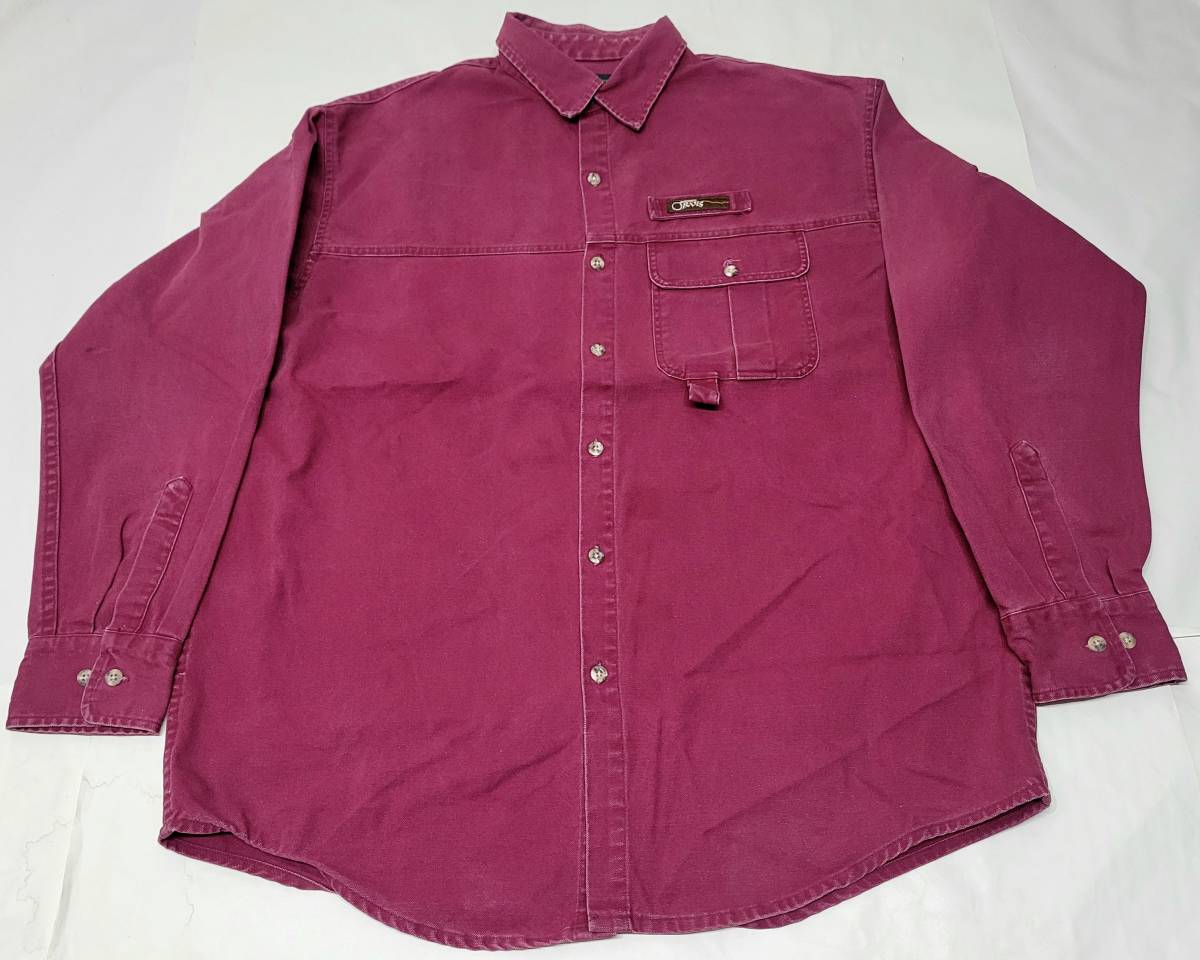 美品 ～90s USA製 ORVIS 長袖シャツ L ～90年代 アメリカ製 ビンテージ オービス アウトドアウェア 釣り_画像1