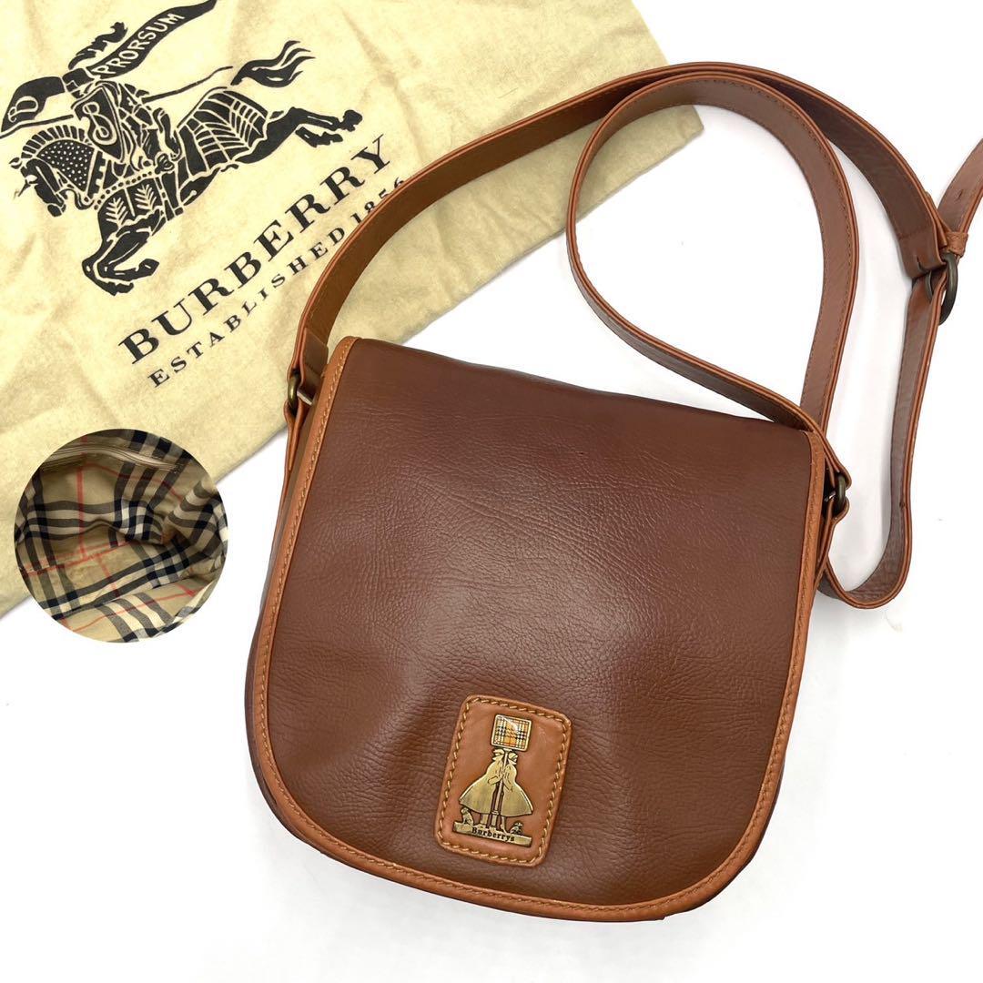 1円〜【美品 超希少】バーバリー Burberry ノバチェック 大戦ロゴ