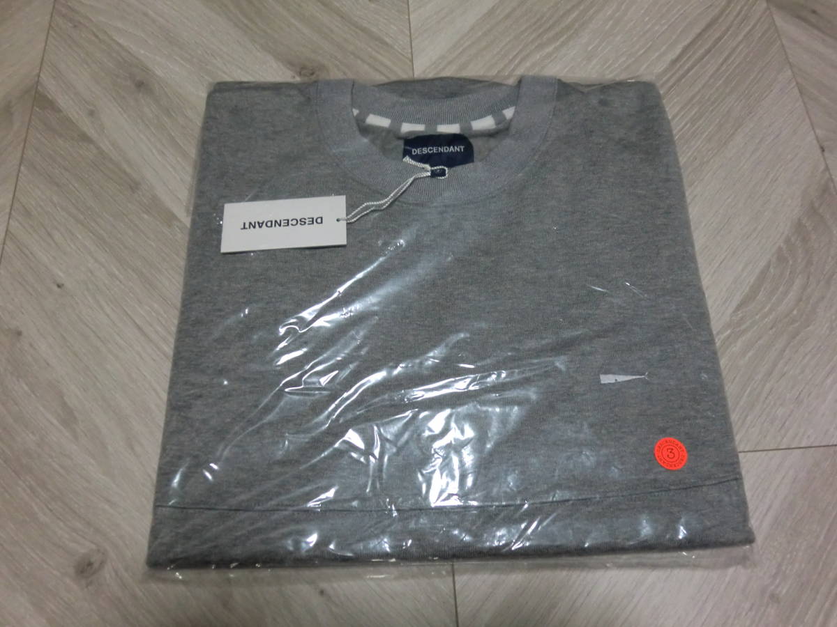 18aw DESCENDANT CETUS JERSEY LS GRAY 3*ディセンダント ジャージ カットソー 長袖 TET DWU CACHALOT 22ss