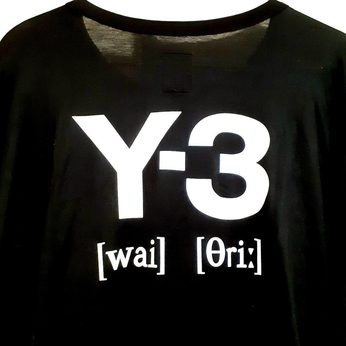 希少激レア★Y-3 ワイスリー adidas×ヨウジヤマモト ビッグ バック ロゴ プルオーバー 長袖 Tシャツ L 黑 入手困難