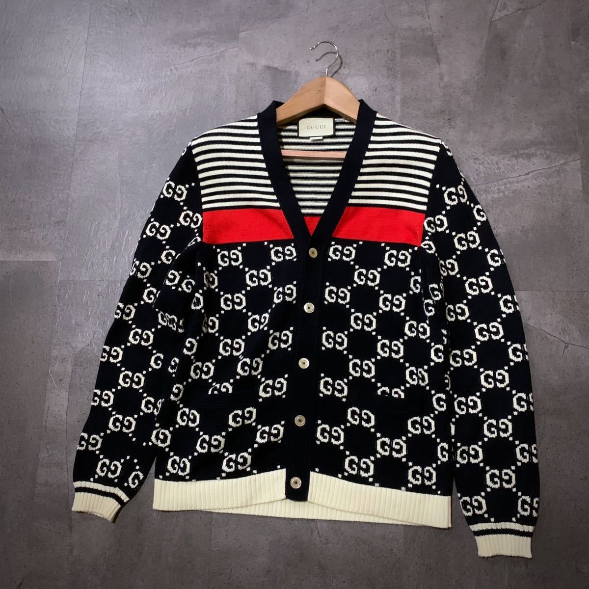 新作グッ 553605 グッチ GUCCI ネイビー 中古 メンズ ウール トップス