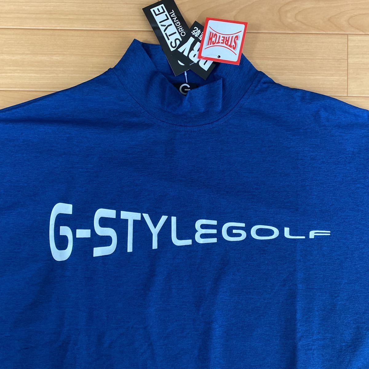 M モックネック G-STYLE 新品 半袖Tシャツ トップス 紺 吸汗速乾 M モックネック G-STYLE 新品 半袖Tシャツ トップス 紺 吸汗速乾