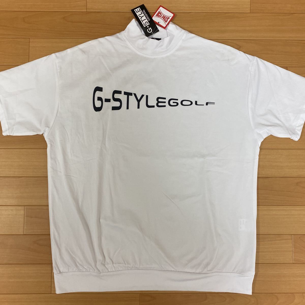 M モックネック G-STYLE 新品 半袖Tシャツ トップス 白 吸汗速乾 M モックネック G-STYLE 新品 半袖Tシャツ トップス 白 吸汗速乾