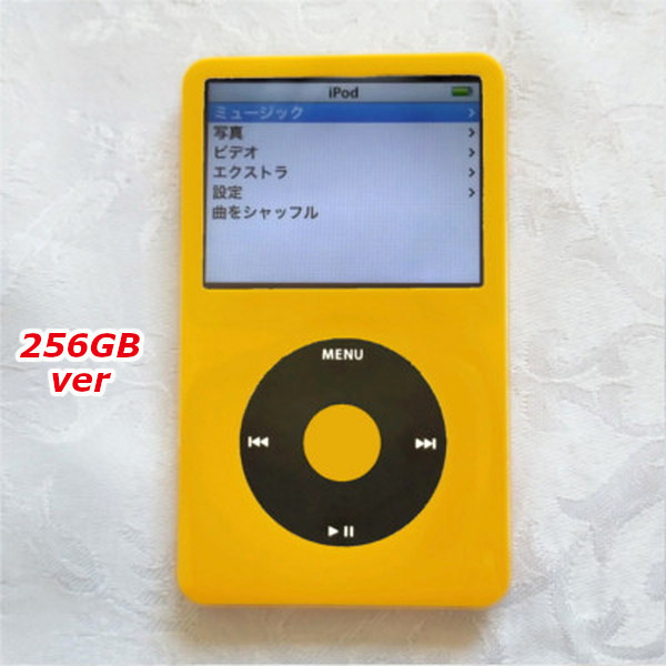 美品】【大容量化】iPod Classic 第5世代 イエロー×ブラックver 512GB