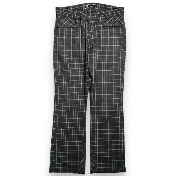 OAKLEY Oacley HYDROLIX cotton polyester check thousand bird .. slacks pants stretch Golf wear bottom 31 gray 