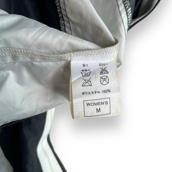00s 旧タグ NIKE ナイキ 刺繍 ロゴ サイドライン デザイン ジップアップ ナイロン ジャケット ジャンパー グレータグ 銀タグ M ブラックの画像5