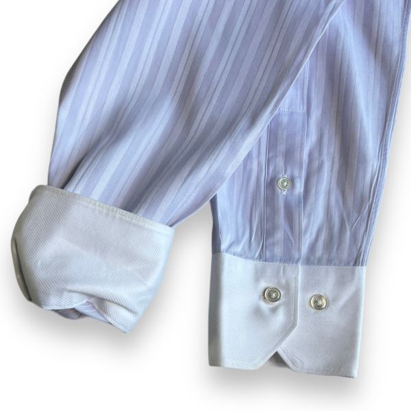  made in Japan Calvin Klein CK Calvin Klein long sleeve stripe cotton dress shirt collar switch suit shirt tops L white group 