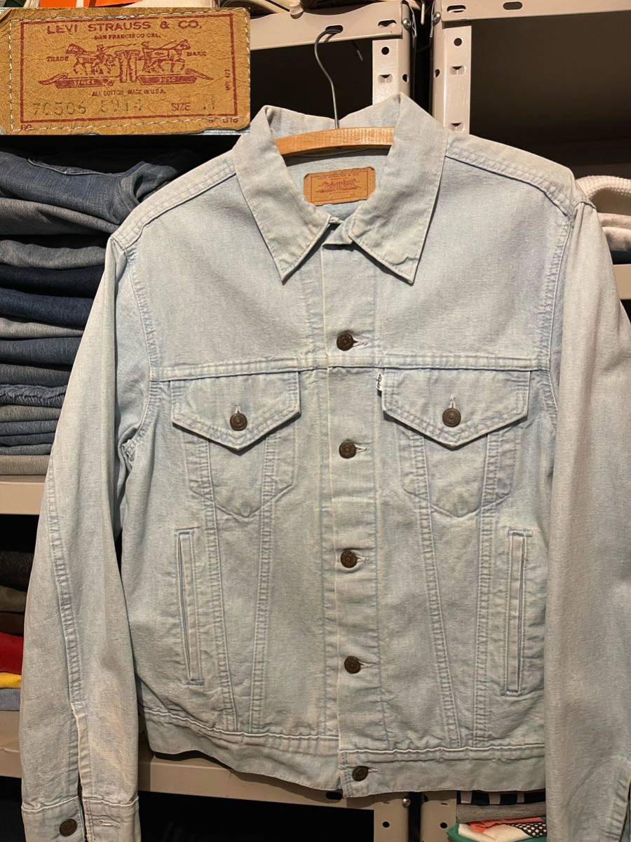 ★80s★USA製★リーバイス★70506 5914★コットン★シャンブレー★ジャケット★M★80年代★ビンテージ★Levis★ブルゾン★ジャンパー★_画像1