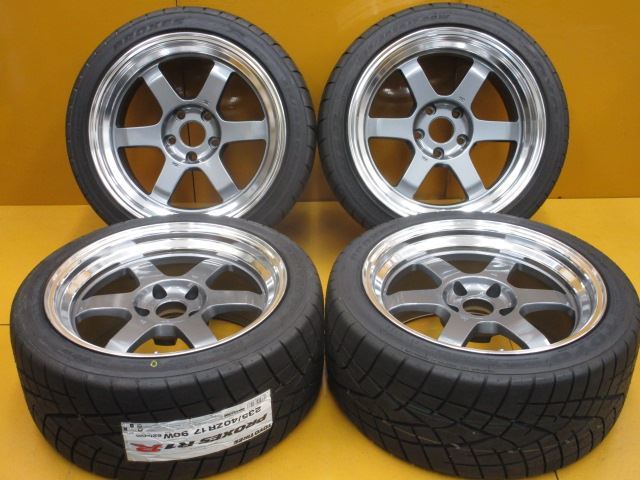 【新品タイヤ 22年製】レイズ ボルクレーシング TE37V 17インチ 9J+20 10J+20 5H114 235/40R17 S2000_画像1